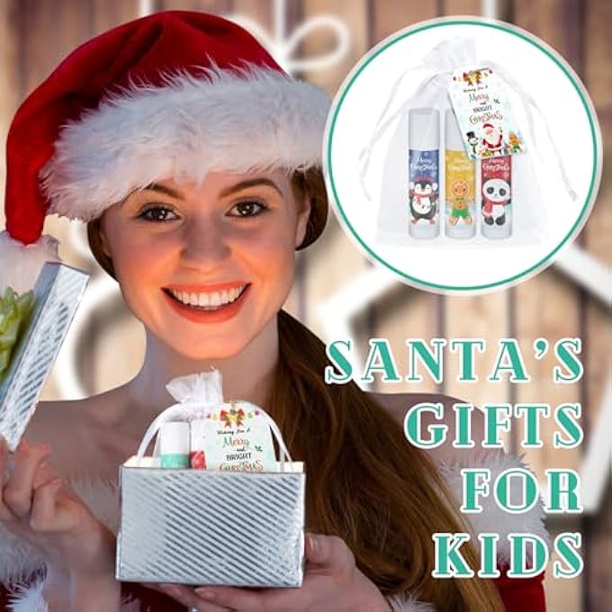 Siifert 100 SET CHRISTMAS FAVORS LIP BALM GIFTS BULK XMAS SUPPLIES SOUVENIRS GOODIES MOISTURIZING LIP CARE PRODUCTS SMALL THANK YOU APPRECIATION GIFTS FOR GUEST BOYS GIRLS - Image 3